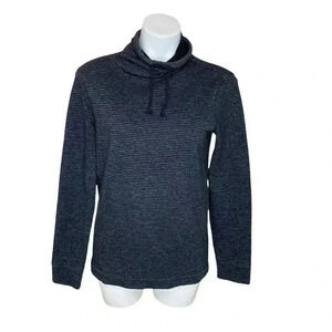 Club Monaco cowl neck grey and black stripe  pullover size XS